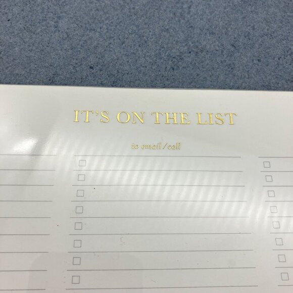 "Its On The List" Gold Foil Weekly Planner Pad 9" X 5.5" Productivity Organizer - Picture 2 of 9